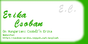 erika csoban business card